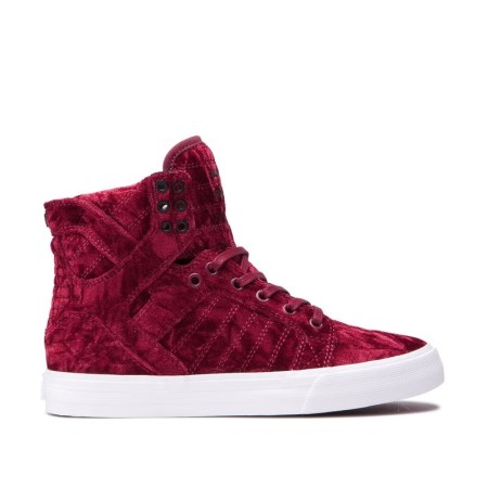 Supra Skytop Womens High Tops Shoes Red UK 49TEG